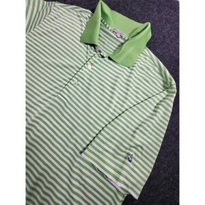 Peter Millar Summer Comfort Golf Polo Men's XL Augusta Country Club Green Stripe